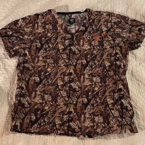 Med Couture Camouflage V-Neck Scrub Top